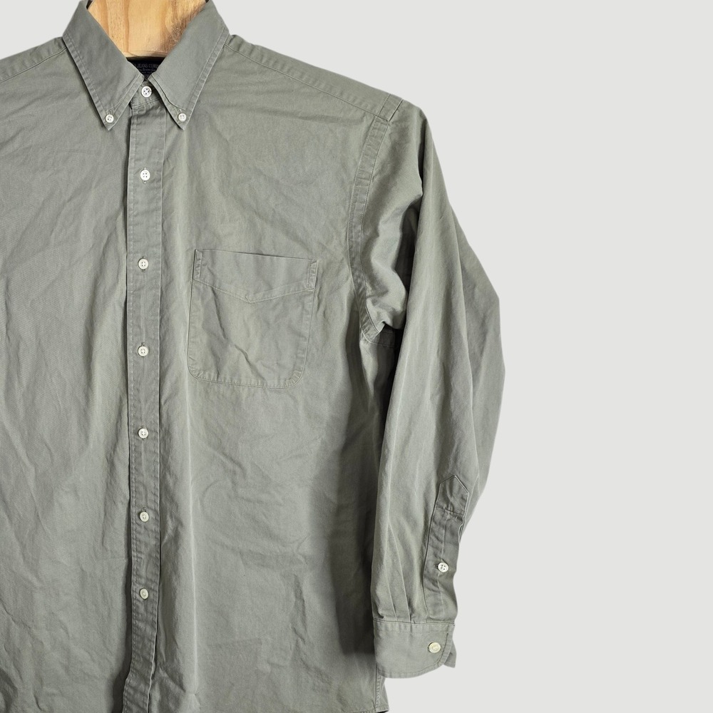 Polo Jeans Company Ralph Lauren Mens Long Sleeve Button Down Shirt Olive Size Lg
